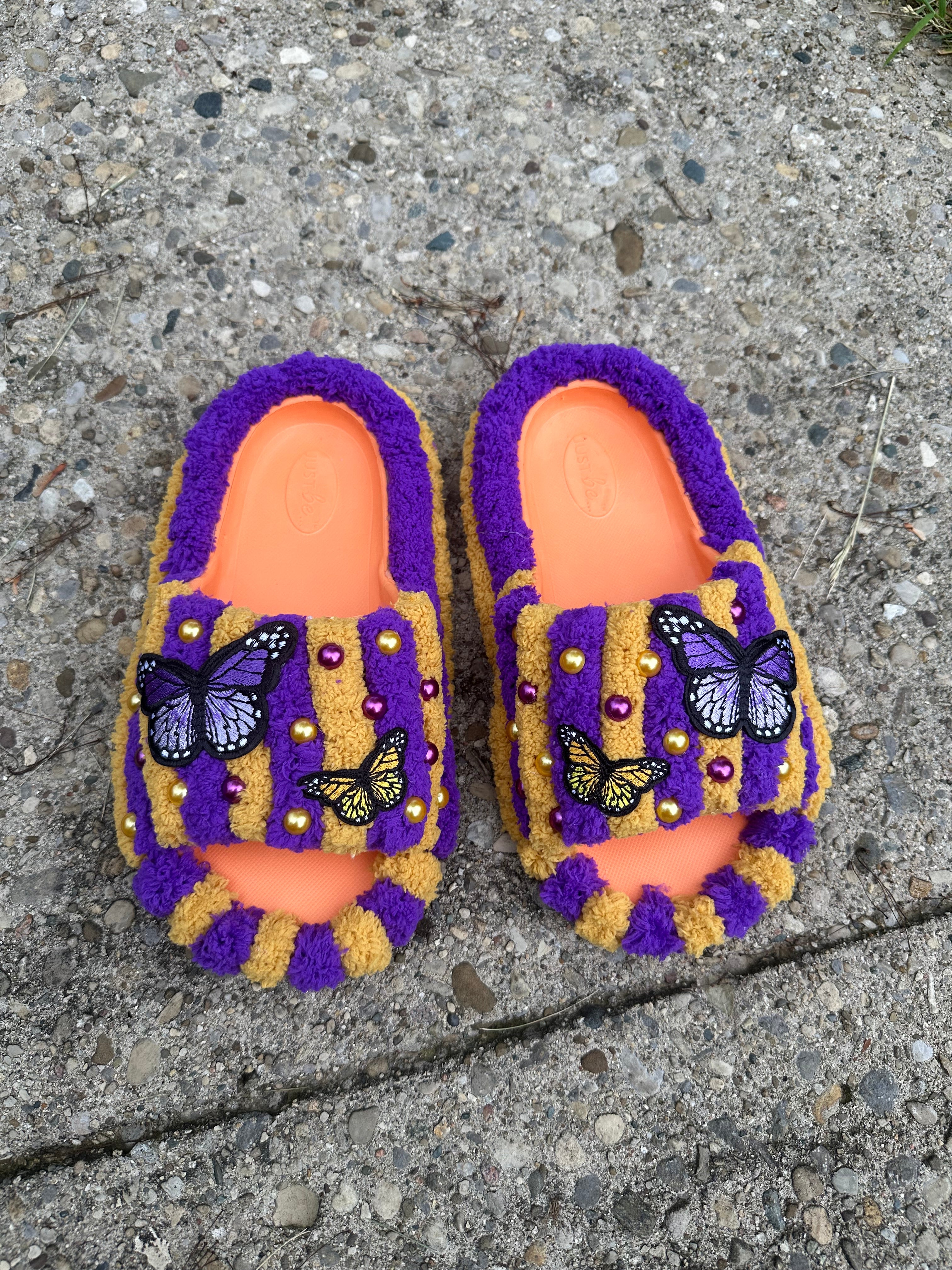 Purple & gold Butterfly slides