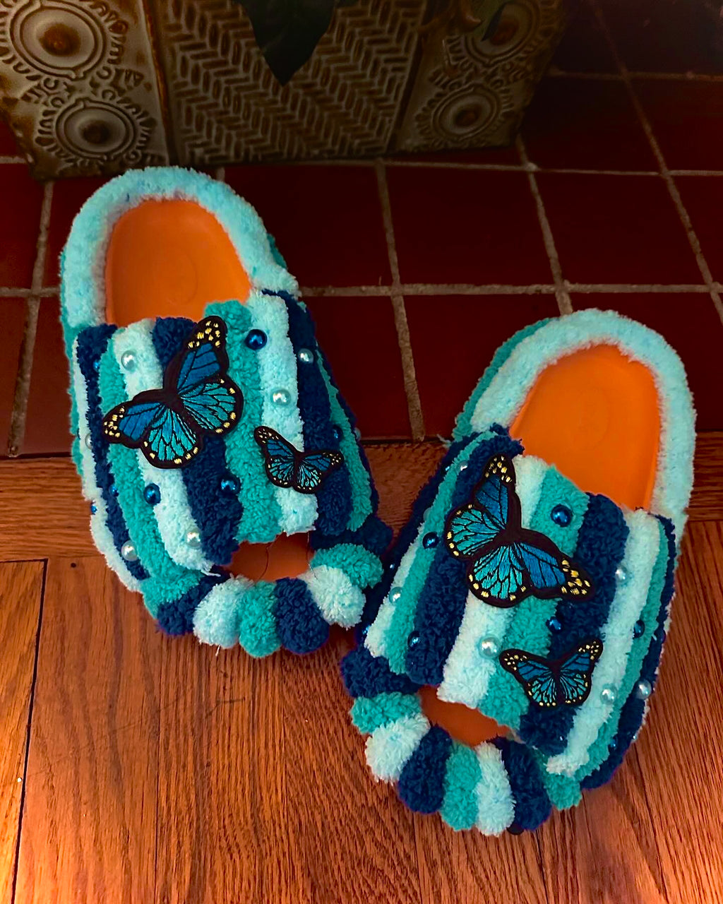 Blue butterfly slides