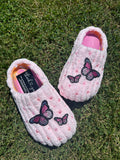 Pink butterfly slippers