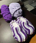 Two tone purple slippers