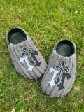 Grey Chrome Slippers