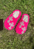 Pink chrome slippers